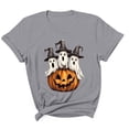 thumbnail image 4 of Gamivast Ghosts In Witch Hats T-Shirt for Men Halloween Pumpkin Graphic Print Short Sleeve Crewneck Tee Casual Fall Holiday Top Spooky Novelty Shirt Everyday Wear Gray XXL, 4 of 5