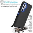 thumbnail image 5 of Galaxy S24 Case, Defender Phone Case For Samsung Galaxy S24 6.2",Takfox Heavy Duty Shockproof Rugged Rubber Full Body Protective, 3 in 1 Hybrid Bumper Hard Cover (Blue), 5 of 8