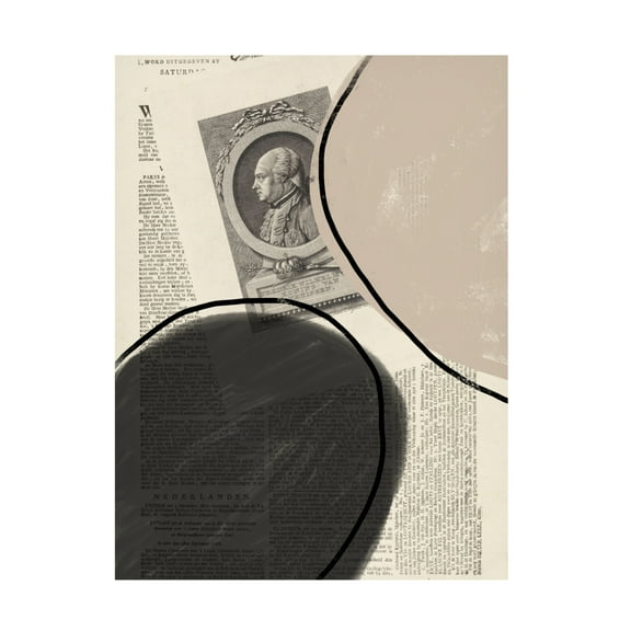 Trademark Fine Art Yopie Studio Abstract Paper VI Canvas Wall Art