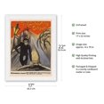 thumbnail image 2 of The Cabinet of Dr. Caligari - Starring Werner Krauss and Conrad Veidt - Vintage Film Movie Poster c.1920 - Japanese Unryu Rice Paper Art Print (Unframed) 17 x 22 in, 2 of 4
