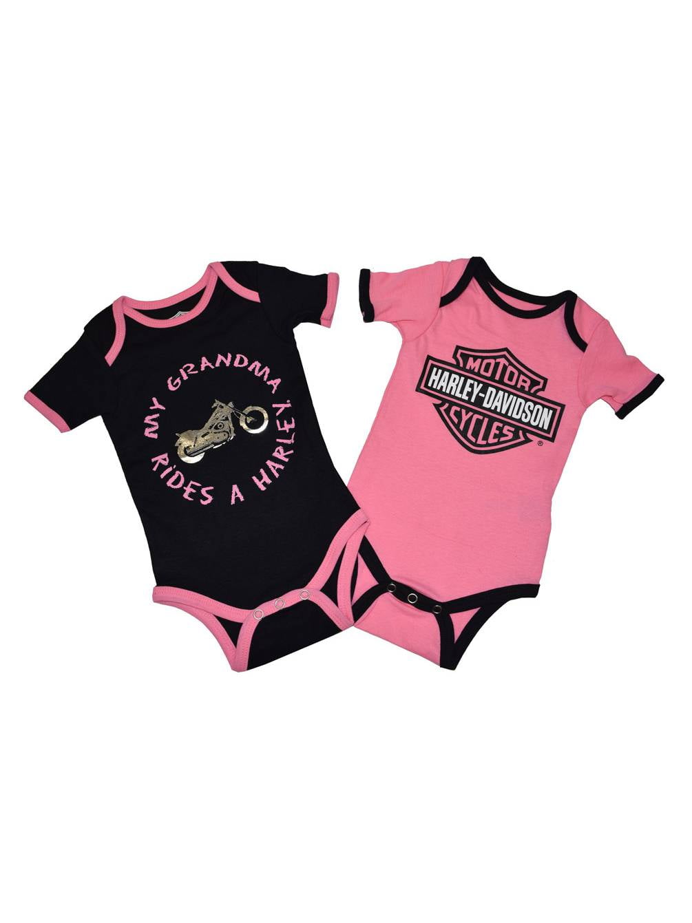 HarleyDavidson Baby Girls' Creeper Set, Grandma Rides a Harley 3009503