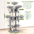 thumbnail image 2 of Torre para Gatos Globlazer Grande Modelo F80 para Gatos de Interior - Gris Claro, 2 of 2