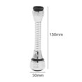 thumbnail image 4 of Accesorio de rociador de grifo Flexible de 360 ​​°, extensión de aireador de fregadero de cocina ABS cromado pulido para agua fría y caliente JAMW Sencillez, 4 of 5