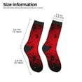 thumbnail image 2 of Kdxio Spiders On The Web And Space Print Children's Socks for Daily Wear and Sports Use Colorblock Mid-Calf Design Breathable Material, 2 of 5