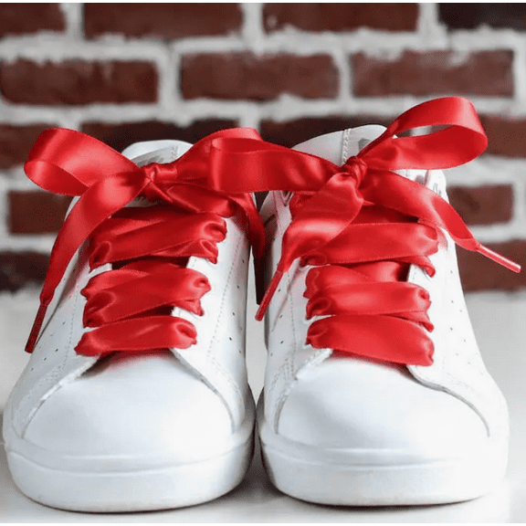 Red Satin Shoelaces