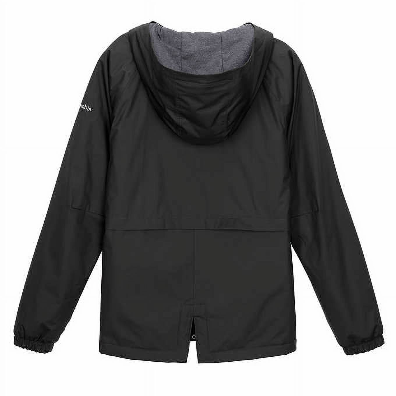 Columbia Women's Waterproof Omni-Tech Waterproof Hooded Jacket, Black, Medium - image 2 of 4