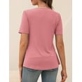 thumbnail image 5 of a.Jesdani Womens Blouses Short Sleeve Tunic Tops Pleated Casual Summer Shirts m-3x, 5 of 7