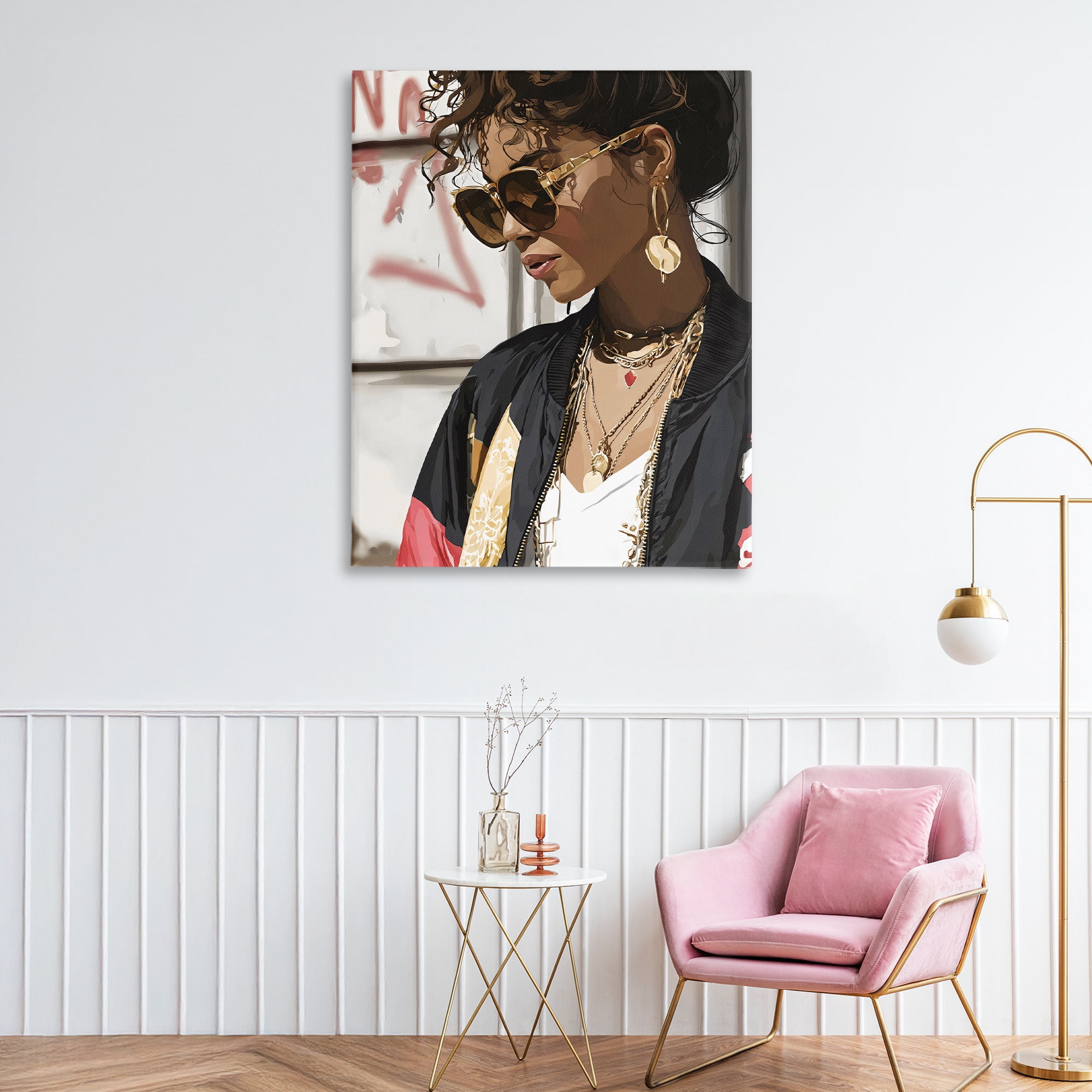 Stupell Industries Woman in Sunglasses With Jewelry Canvas Wall Art, design by Franklyn Gregory
