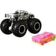 thumbnail image 3 of Hot Wheels Monster Trucks 1:64 Scale Vehicles 2 Pack; 1 Die-Cast Truck & 1 Car, 3 of 5
