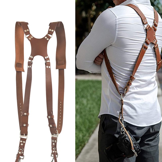 Sangle d'Épaule pour Appareil Photo, Harnais en Cuir Réglable, Accessoires de Photographie