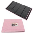 thumbnail image 1 of Álbum De Fotos, Concha Tejida De Cáñamo De Algodón, álbum De Fotos De 208 Bolsillos Con Cubierta De Plástico De PVC, álbum Decorativo Para Tarjeta De Entrada, 1 of 7