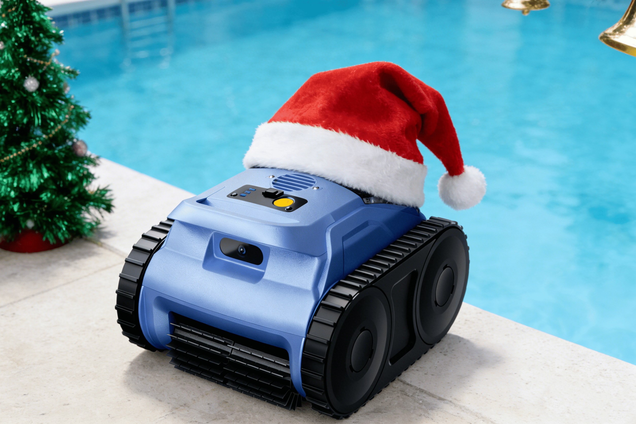 ZAMSLVRH 2026 New Cordless Robotic Pool Vacuum, Cleaner Pool Robot with Ultra-Long Runtime, Powerful Suction, Dual 180W Brushless Motors, Smart Navigation, Wall-Climbing Design