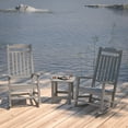 thumbnail image 5 of Merrick Lane Polystyrene & Stainless Steel Indoor and Outdoor Weather-Resistant Rocking Chair, Gray, 5 of 16