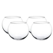 Clear Bubble Bowl Glass Vase-Glass Round Vase-Glass Fish Bowl-Glass Terrarium (D6 X H4.75 Inch 4pcs)