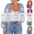thumbnail image 4 of Lutiedan Knit Cardigans for Women Daisy Floral Open Front Cardigan Sweater Long Sleeve V Neck Fall Sweater Coats S-L, 4 of 8
