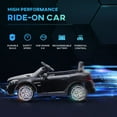 thumbnail image 3 of Aosom 12V Kids Electric Ride On Car with Parent Remote Control, Two Motors, 2 Speeds, Music, LED Lights, USB for 3-6 Years Old, Black, 3 of 9
