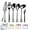 Black, variant on Holzlrgus Rainbow Serving Spoons Set 6 Pieces, Serving Utensils Set Include Cake Server Slotted Spoon Serving Spoon Serving Fork Ladle Butter Knife Spreader Serving Set Dishwasher Safe