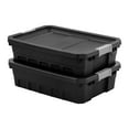 thumbnail image 4 of Sterilite 10 Gallon Industrial Stacker Storage Totes w/ Clip Lids (18 Pack), 4 of 8