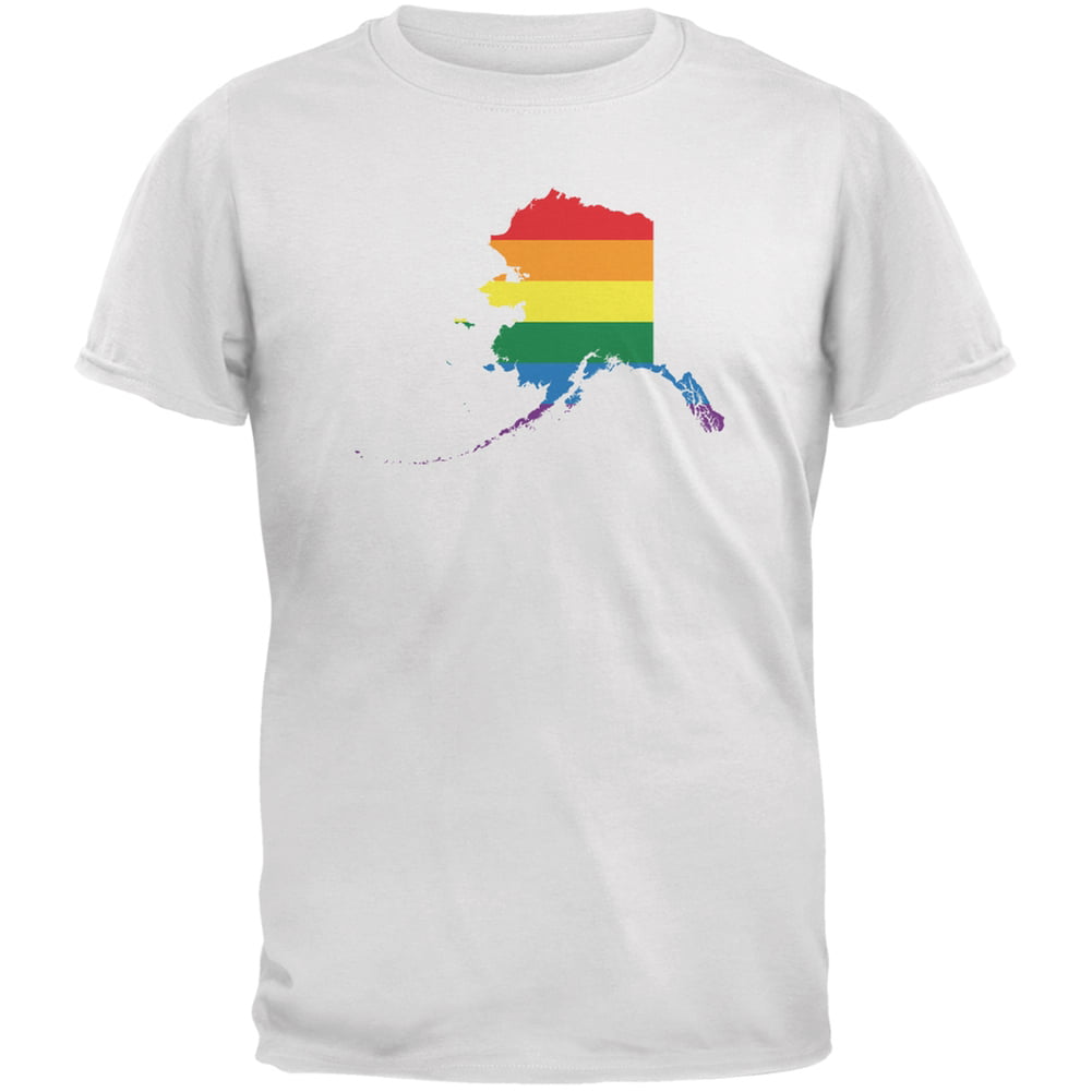 Alaska LGBT Gay Pride Rainbow Black Adult Tank Top 