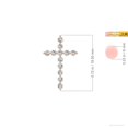 thumbnail image 4 of ANGARA Natural Diamond Cross Pendant in 14K Rose Gold for Women (Size-1.7mm | Color-I-J | Clarity-I1-I2) | April Birthstone, Birthday, Anniversary, Jewelry Gift for Women | Natural Diamond Necklace, 4 of 9