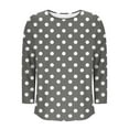 thumbnail image 5 of Samickarr Polka Dot Sweatshirt for Women Long Sleeve Crew Neck Casual Shirt Oversized Fall Fashion Loose Pullover, 5 of 5
