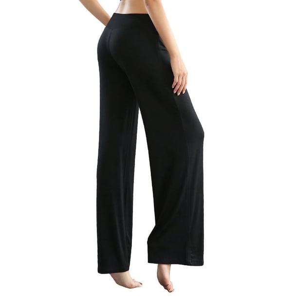 Pantalones de yoga de cintura alta, elásticos, transpirables, pantalones de fitness, pantalones deportivos de yoga adelgazantes rectos, pantalones de baile cuadrado para mujer