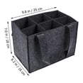 thumbnail image 4 of Portavasos portátil para 6 vasos, portavasos plegable para coche y barco, portavasos reutilizables con asas, bolsa organizadora para bebidas frías y calientes, café, vino y cerveza, 2 unidades, 4 of 7