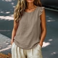 thumbnail image 4 of Tank Tops For Women Gray Womens Tops Fashion Daily Vacation Tank O Neck Vest Womens Tank Tops, 4 of 4