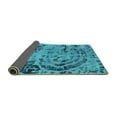 thumbnail image 2 of Ahgly Company Indoor Square Abstract Turquoise Blue Modern Area Rugs, 4' Square, 2 of 4