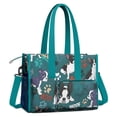thumbnail image 2 of Teacher Tote Bag,Boston Terrier with Bones and Paws Teacher Utility Tote Bag,Large Work Tote Bags for Women with Multiple Pockets,Top Zipper Closure,13.8x10.6x6.7 Inch, 2 of 5