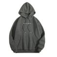 thumbnail image 4 of felwors Enough - Oversized Hoodie for Women & Teen Girls, Graphic Pullover Sweatshirt Top Dark Gray, L, 4 of 4