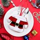 thumbnail image 2 of Porta Cubiertos Navideños CHAO 8 Piezas 4 Abrigos 4 Pantalones 12 * 12 Cm Bolsa Para Vajilla Navideña, 2 of 4
