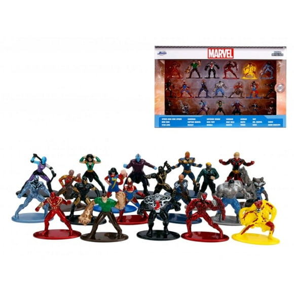 Marvel 1.65 "Figuras colectables de metal de frase 20 ola de paquete 3, juguetes para niños y adultos Jada Toys Jada Toys