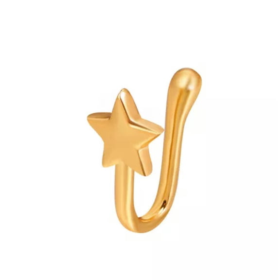 K-KED Non Piercing Nose Ring Body Delicate Jewelry Fashion Nostril Ring Hoops Cubic Zirconia-1