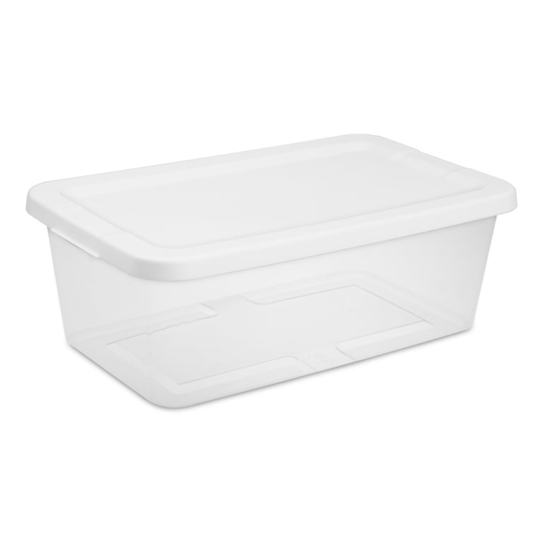 Sterilite 6-Quart Storage Boxes, Set of 10, White photo 8