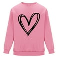 thumbnail image 6 of WREESH Valentine's Sweatshirt for Men Oversized Crewneck Sweatshirts Loose Casual Heart Graphic Pullover Tops Spring Outfits Pink, 6 of 6
