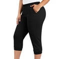 thumbnail image 3 of Ihhxva Women's Plus Size Capri Pants 3/4 Length Elastic Waist Pockets Stretchable Straight-Leg Summer Casual Lounge XL-5XL, 3 of 9
