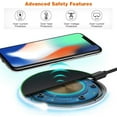 thumbnail image 5 of QI Wireless Charger Charging Pad Compatible with iPhone 8/8 Plus, iPhone X, Galaxy Note 5 S7/S7 Edge/ S6 Edge/S6 Edge Plus Nexus 4/5/6/7 LG G3 and All Qi Enabled Wireless Charging Devices, 5 of 7