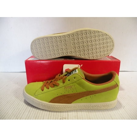 PUMA CLYDE LOW TRAINER UNISEX MEN SIZE 6 = WOMEN SIZE 7.5 SHOES GREEN/BROWN NEW