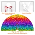 thumbnail image 4 of Rateoe Bright Rainbow Print Christmas Tree Skirt 36" for Xmas Holiday New Year Party Circle Tree Mat Ornaments Decoration, 4 of 7