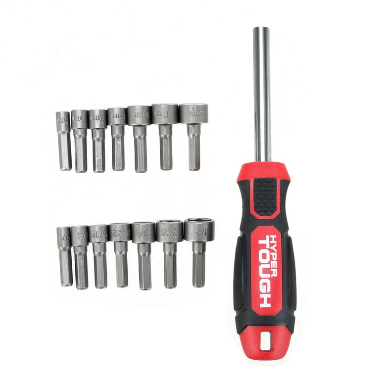 Hyper Tough 14-in-1 Alloy Steel Nut Driver Set with Magnetic Tip