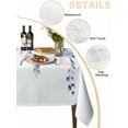 thumbnail image 5 of Blue Eucalyptus Rectangle Tablecloth, Botanical Plant Rustic Branch Floral Waterproof & StainResistant Tablecloth, Washable Oil-proof Table Cover for Dining/Party/Wedding/Camping/Buffet 54x108 In, 5 of 9