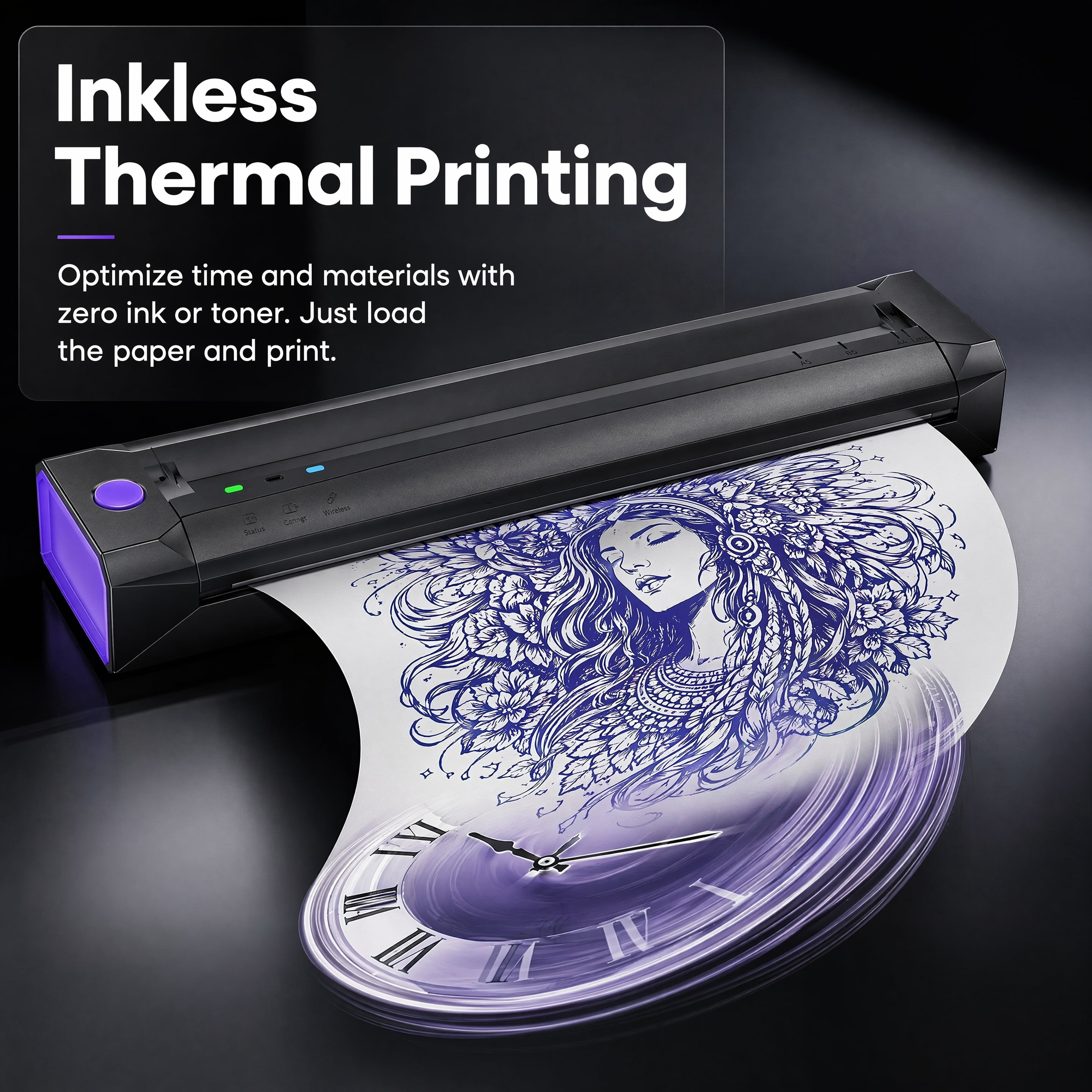 Phomemo Upgraded Tattoo Stencil Printer, A881U Wireless Thermal Tattoo Printer, Essential Tattoo Equipment for Both Experienced Artists and Beginners, Compatible with Phone and PC