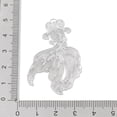 thumbnail image 3 of Long-Lasting Plated Brass Filigree Pendants Charm Platinum 48x29x0.3mm Hole: 1.3x2.5mm, 3 of 3