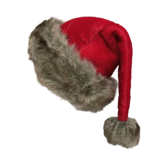 Classical Plush Santa Hats Red Christmas Cap Costume Props Headwear For Christmas Parties And Family Event Gathering
