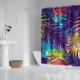 thumbnail image 2 of Colorful Tropical Leaf Pattern Shower Curtain 72"x72" ,Bathroom Decorative Shower Curtains Set with 12 Hooks,Modern Waterproof Washable Shower Curtain, 2 of 6
