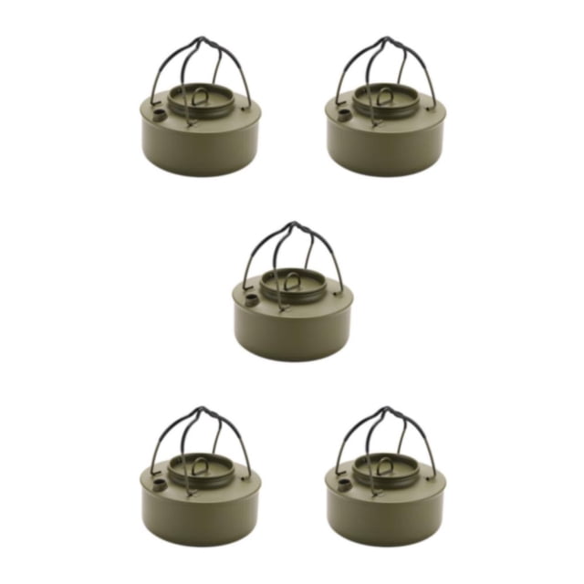 Yuarrent Hervidor de agua para acampar Tetera con asa Cafetera al aire libre Ligera para viajes Mochilero Montañismo Verde / Antiadherente Type2 NO2