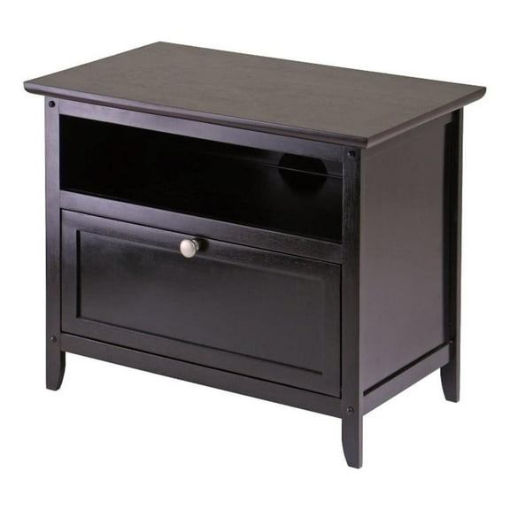 Kingfisher Lane Transitional Solid Wood TV Stand for TVs up to 32" in Espresso