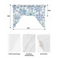 thumbnail image 6 of Blue Snowflake Christmas Kitchen Curtains Swag Valance for Windows/Bathroom/Cafe, Xmas Winter Snowflake Rod Pocket Drape Panel Swag Curtains Valance for Bedroom/Living Room 56"x36", 6 of 6