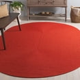 thumbnail image 2 of SAFAVIEH Braided Rishika Solid Machine Washable Reversible Area Rug, Rust, 6' x 9' Oval, 2 of 12